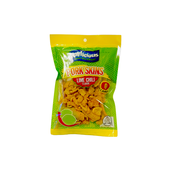 Raylicious Fried Pork Skins Lime Chili Flavor 3 oz