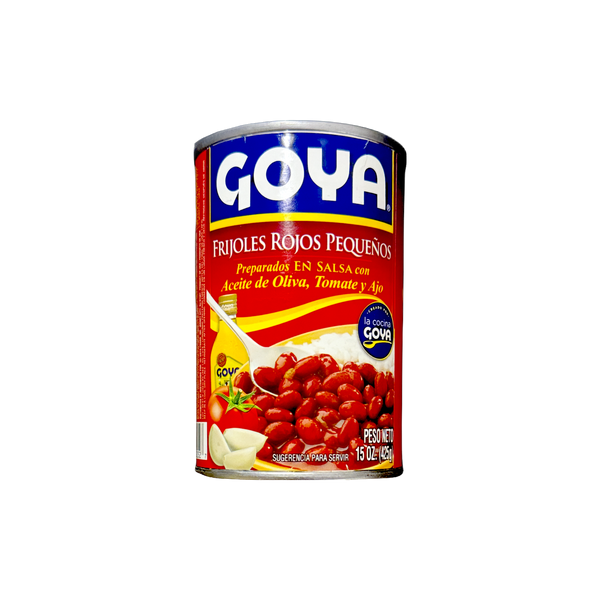 Goya Frijoles rojos pequeños con salsa de aceite de oliva, tomate y ajo 15 oz