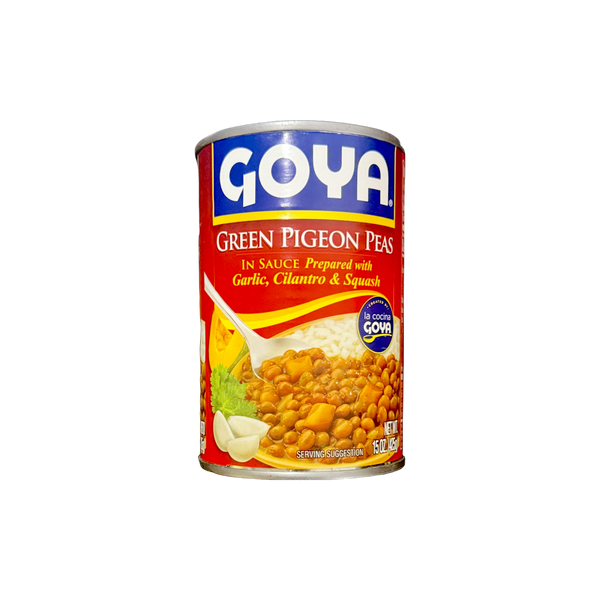 Goya Gandules verdes preparados con ajo, cilantro, y calabaza 15 oz