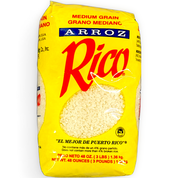 Rico Arroz grano mediano 3 lbs