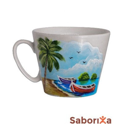 Taza pintada a mano Saboriza