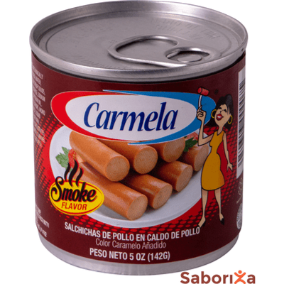 Salchichas de Pollo Ahumado en caldo de pollo Carmela 