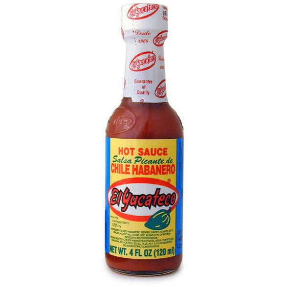 El Yucateco Red Hot Sauce with Habanero Chile 4 oz